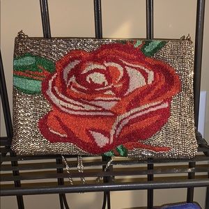 Rose beaded satchel